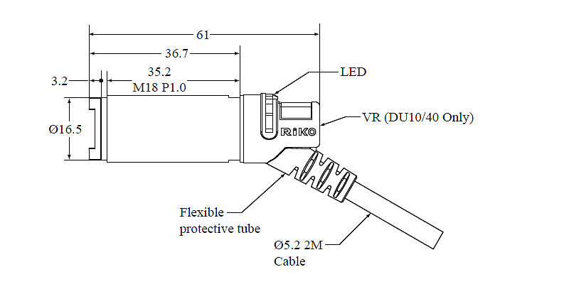 PMF riko photoelectric sensor SIZE