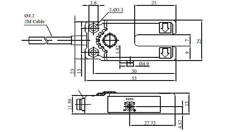 su07 np su07 n su07 p riko photoelectric sensor dimension